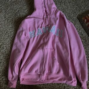 Pink Hawaii zip up